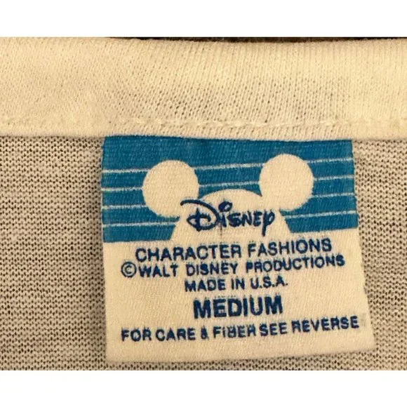 Vtg 1980s DISNEY CHARACTER FASHIONS MICKEY MOUSE MODE T-Shirt Medium Suitcase - Picture 9 of 10